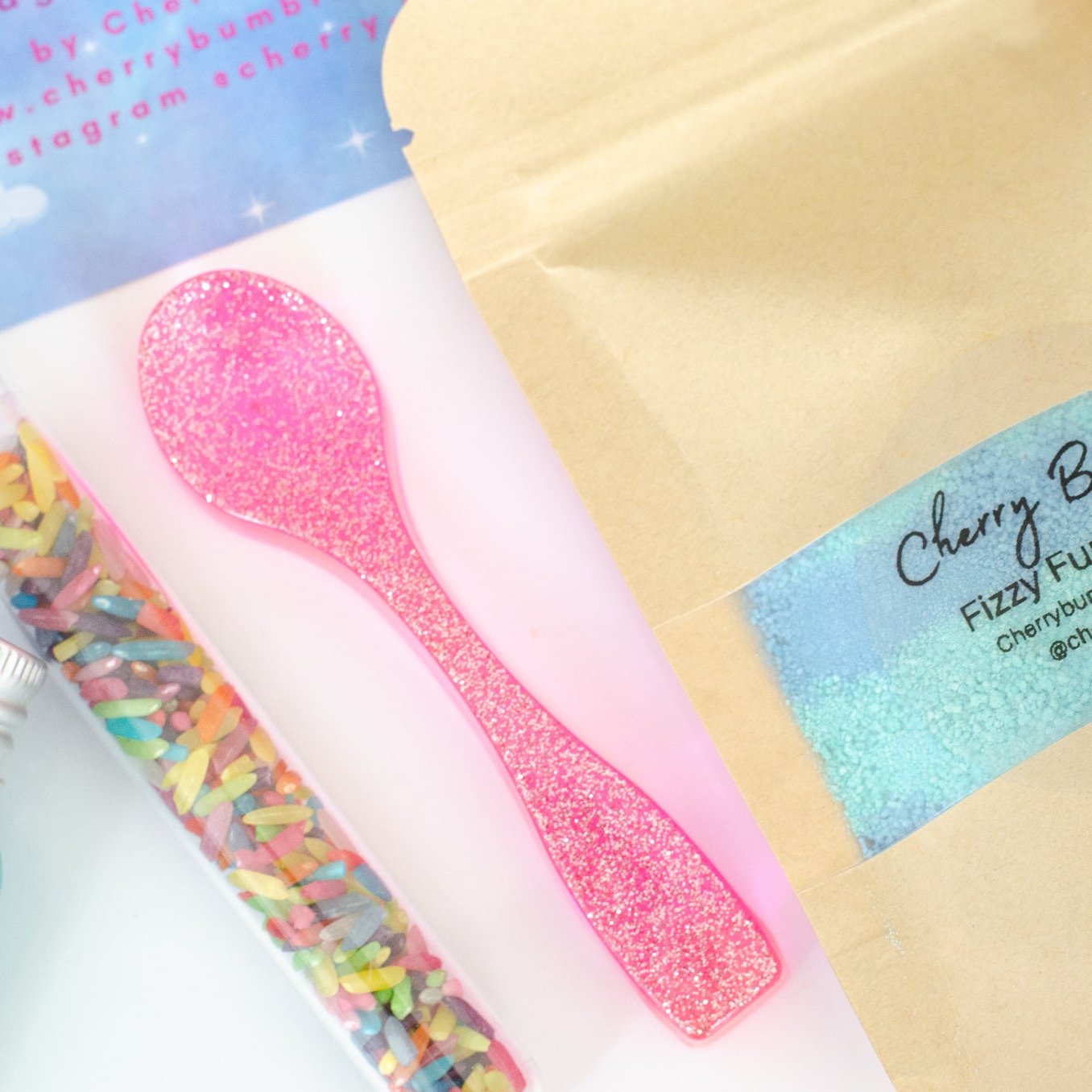 pink resin spoon for potion play