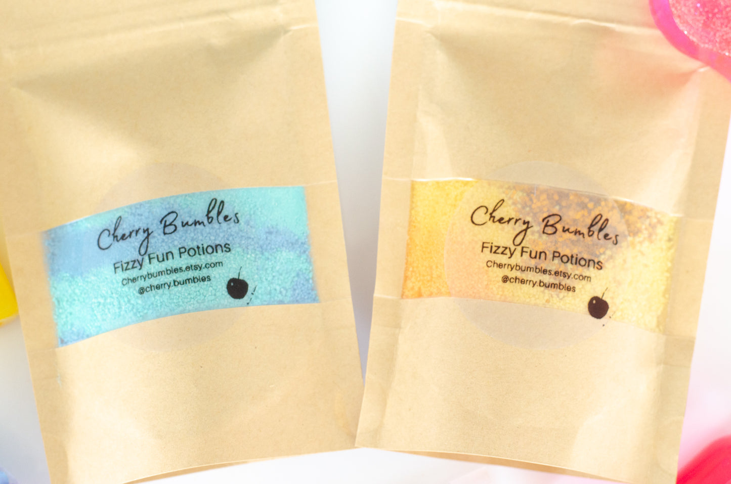 potion fizz packets from the rainbow potion making kit