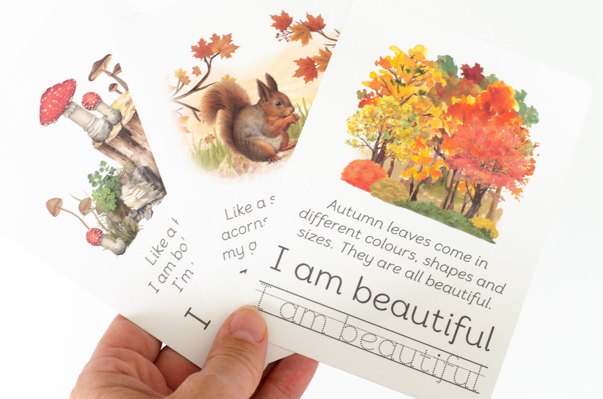 cute autumn flashcards for kids