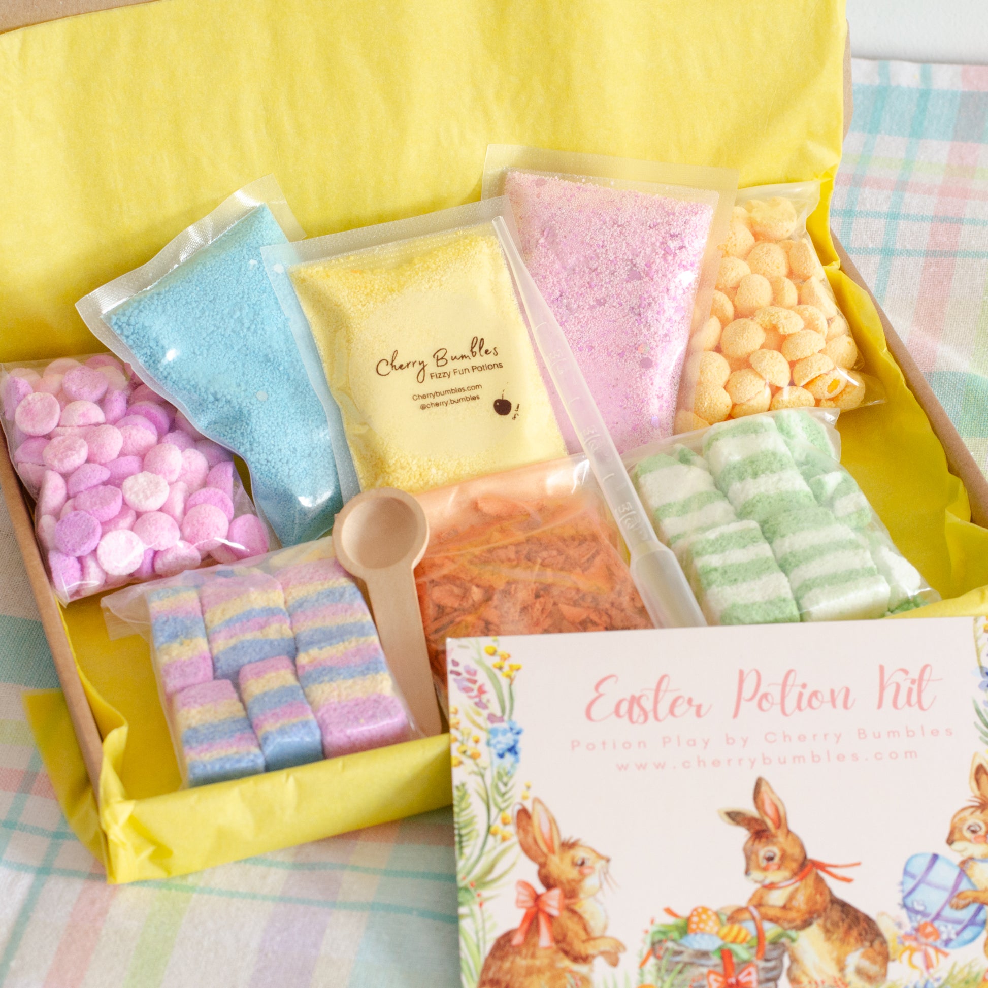 Easter-themed kids Potion Kit with scented fizzy and foamy non-toxic ingredients