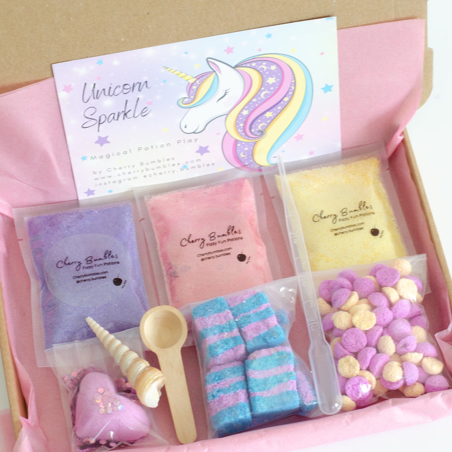 Unicorn themed potion making kit for girls